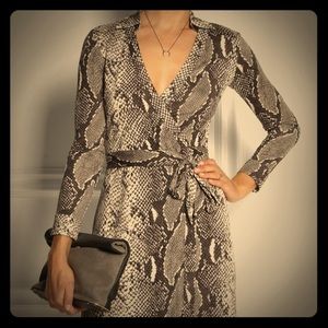 Sebastian McCall Diamondback print WRAP DRESS